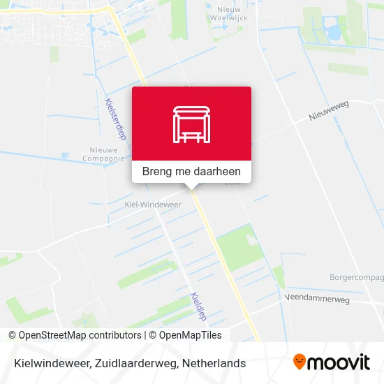 Kielwindeweer, Zuidlaarderweg kaart