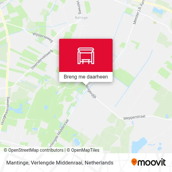 Mantinge, Verlengde Middenraai kaart