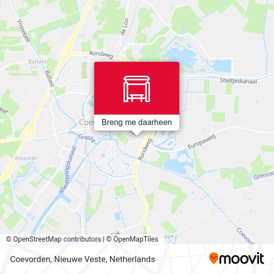 Coevorden, Nieuwe Veste kaart