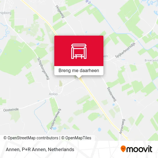 Annen, P+R Annen kaart