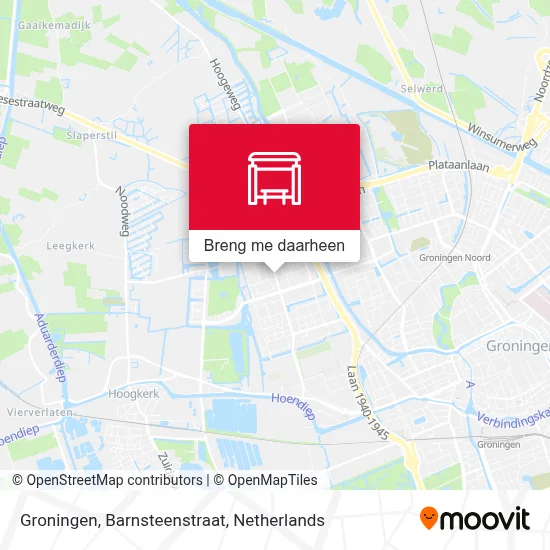 Groningen, Barnsteenstraat kaart