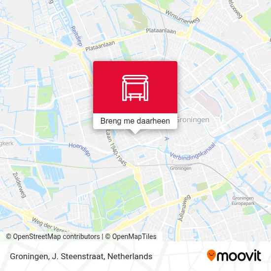 Groningen, J. Steenstraat kaart