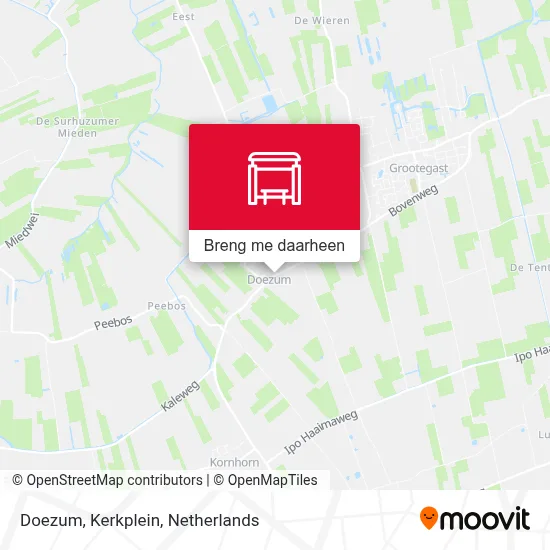 Doezum, Kerkplein kaart