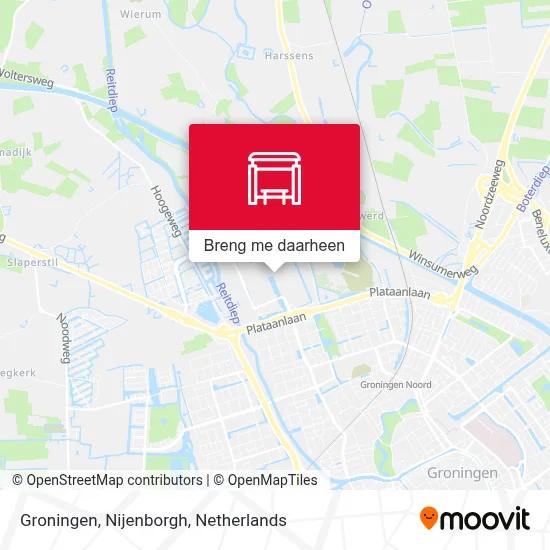 Groningen, Nijenborgh kaart