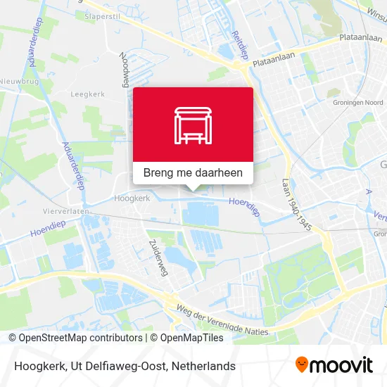 Hoogkerk, Ut Delfiaweg-Oost kaart