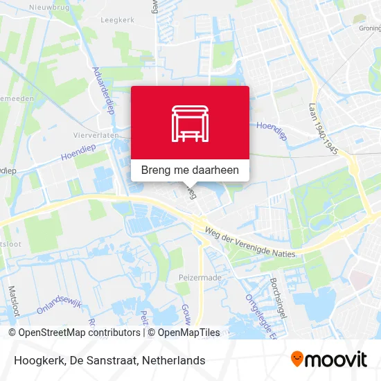 Hoogkerk, De Sanstraat kaart