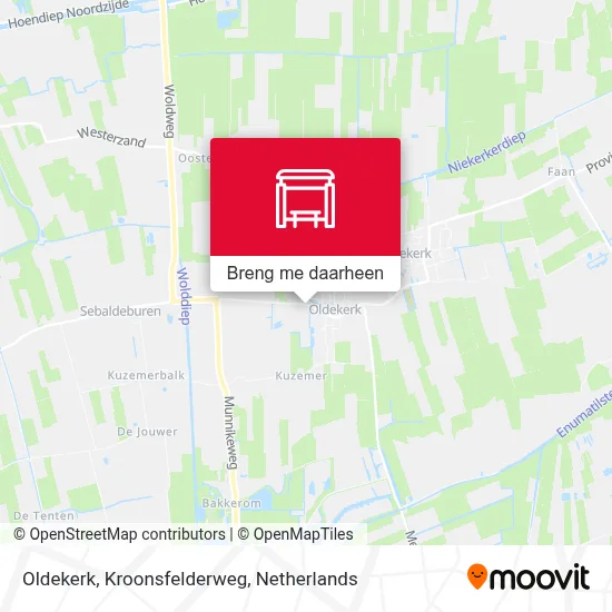 Oldekerk, Kroonsfelderweg kaart