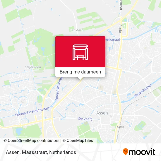 Assen, Maasstraat kaart