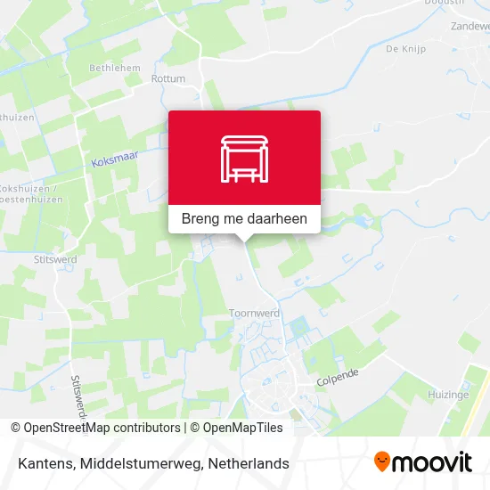 Kantens, Middelstumerweg kaart