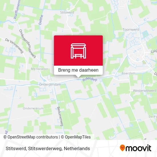 Stitswerd, Stitswerderweg kaart