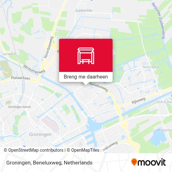 Groningen, Beneluxweg kaart