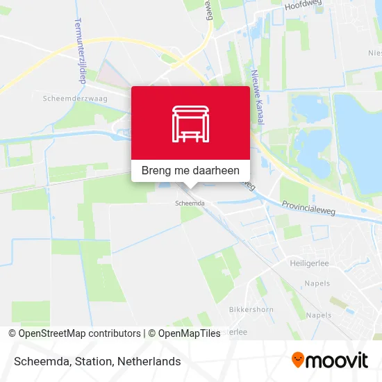 Scheemda, Station kaart