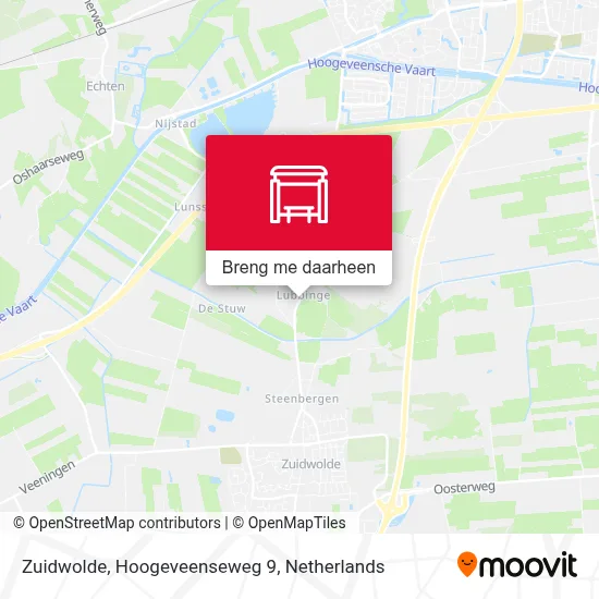 Zuidwolde, Hoogeveenseweg 9 kaart