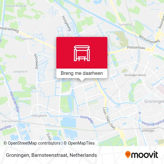 Groningen, Barnsteenstraat kaart