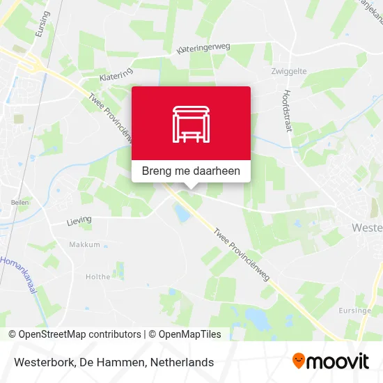 Westerbork, De Hammen kaart