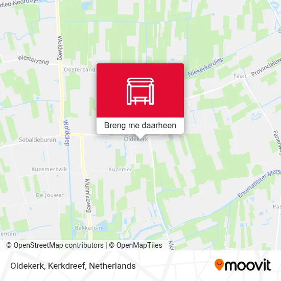 Oldekerk, Kerkdreef kaart