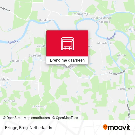 Ezinge, Brug kaart