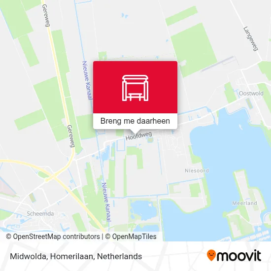 Midwolda, Homerilaan kaart