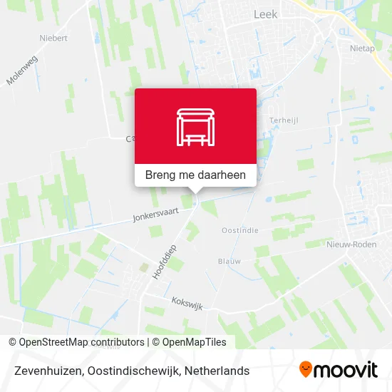 Zevenhuizen, Oostindischewijk kaart