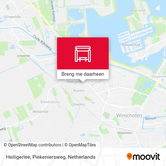Heiligerlee, Piekeniersweg kaart