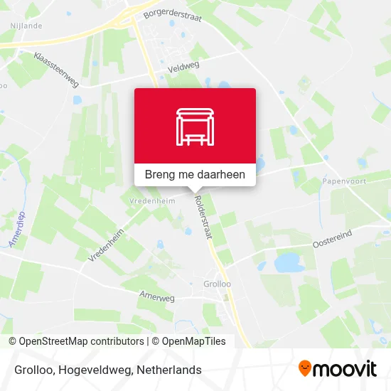Grolloo, Hogeveldweg kaart