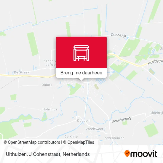 Uithuizen, J Cohenstraat kaart
