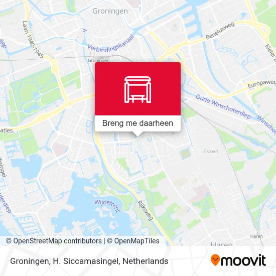 Groningen, H. Siccamasingel kaart