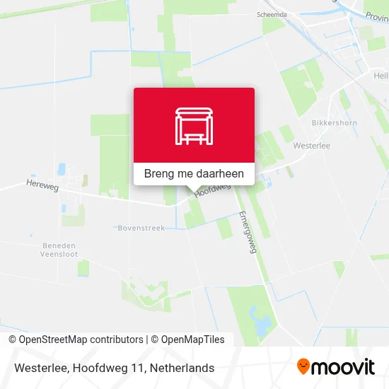 Westerlee, Hoofdweg 11 kaart