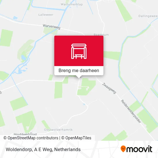 Woldendorp, A E Weg kaart
