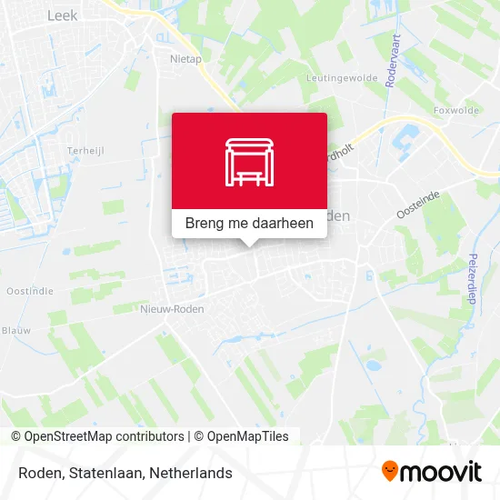 Roden, Statenlaan kaart