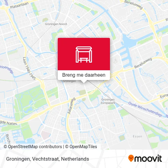 Groningen, Vechtstraat kaart