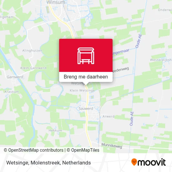 Wetsinge, Molenstreek kaart