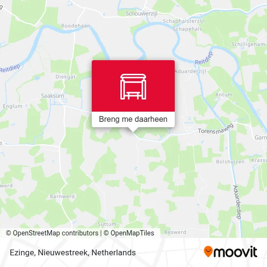 Ezinge, Nieuwestreek kaart