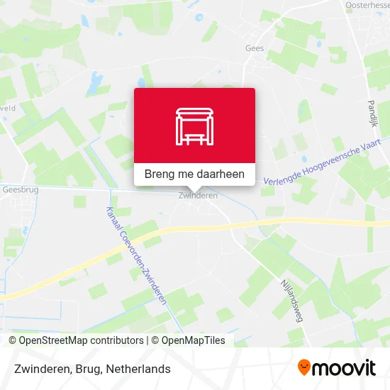 Zwinderen, Brug kaart
