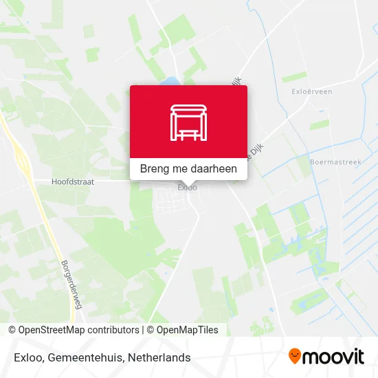 Exloo, Gemeentehuis kaart