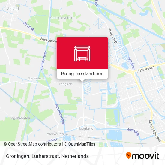 Groningen, Lutherstraat kaart