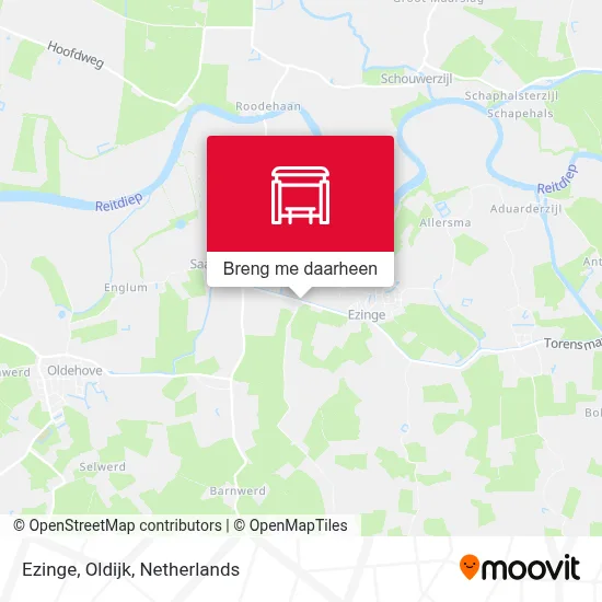 Ezinge, Oldijk kaart