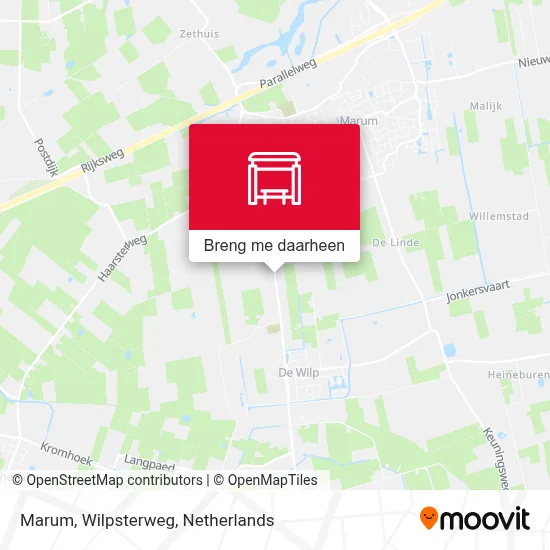 Marum, Wilpsterweg kaart