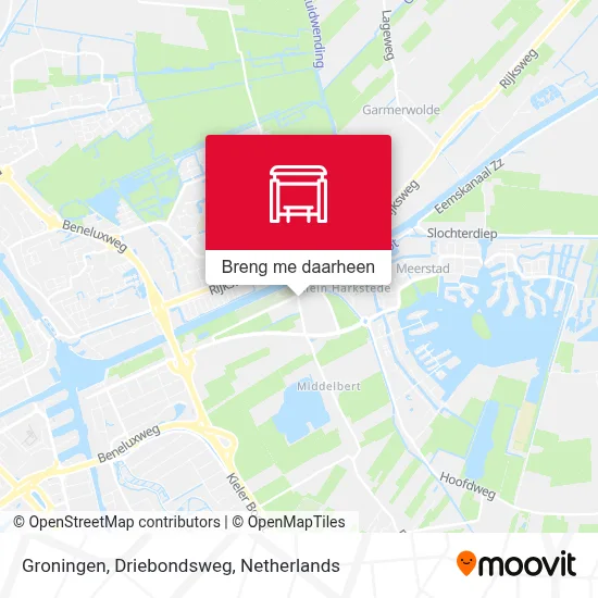 Groningen, Driebondsweg kaart