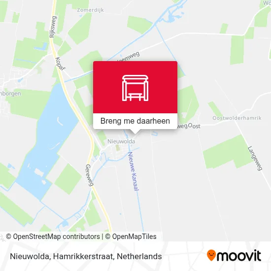 Nieuwolda, Hamrikkerstraat kaart