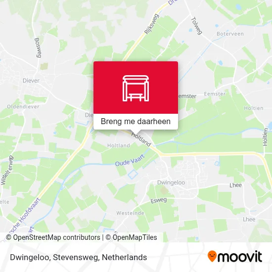 Dwingeloo, Stevensweg kaart
