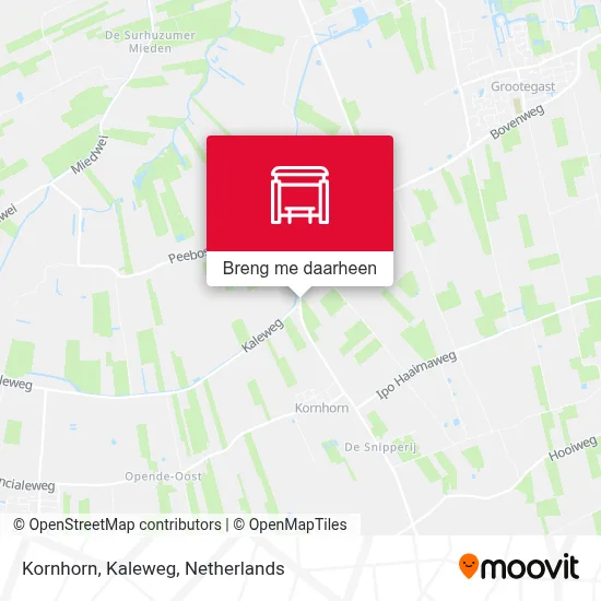 Kornhorn, Kaleweg kaart
