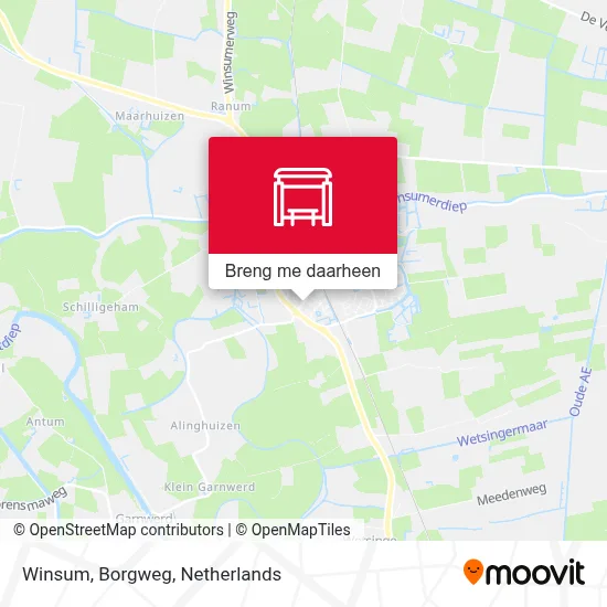 Winsum, Borgweg kaart