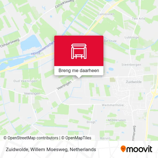 Zuidwolde, Willem Moesweg kaart