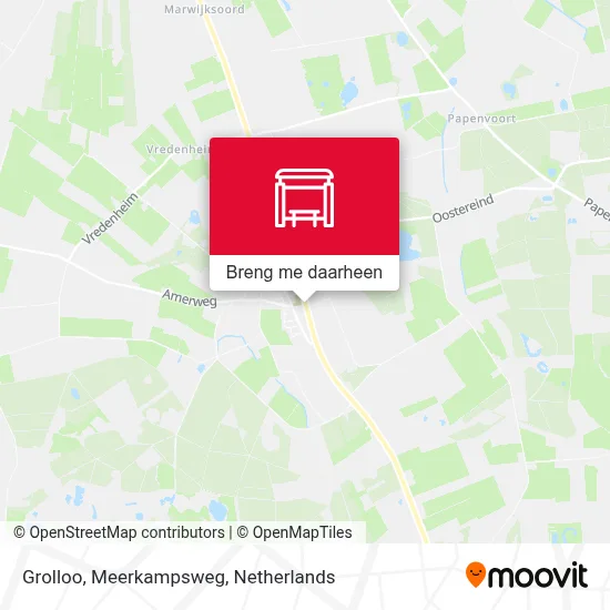 Grolloo, Meerkampsweg kaart