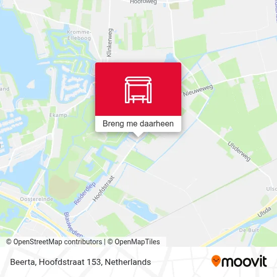 Beerta, Hoofdstraat 153 kaart