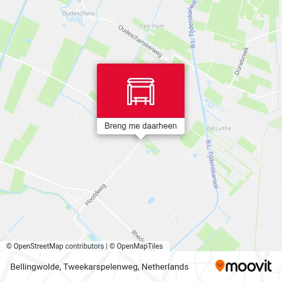 Bellingwolde, Tweekarspelenweg kaart