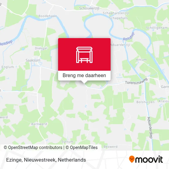 Ezinge, Nieuwestreek kaart