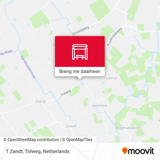 T Zandt, Tolweg kaart