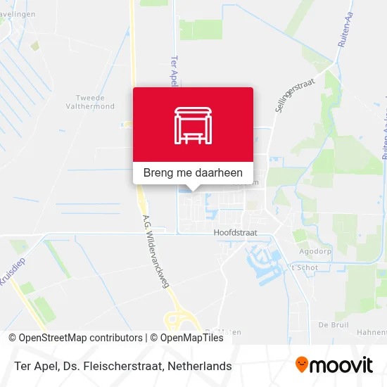 Ter Apel, Ds. Fleischerstraat kaart